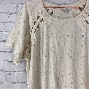 Lucky Brand | Scallop Cutout Tee